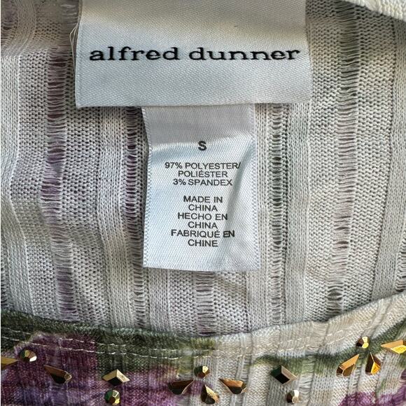 Alfred Dunner Pastel Floral Textured Sweater Set Women's Small NWT - Picture 10 of 11